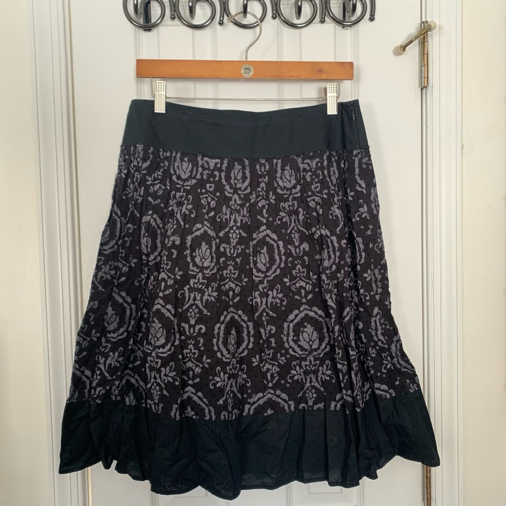 Vintage Ann Taylor LOFT Sassari Ikat Gathered A-Line Skirt
